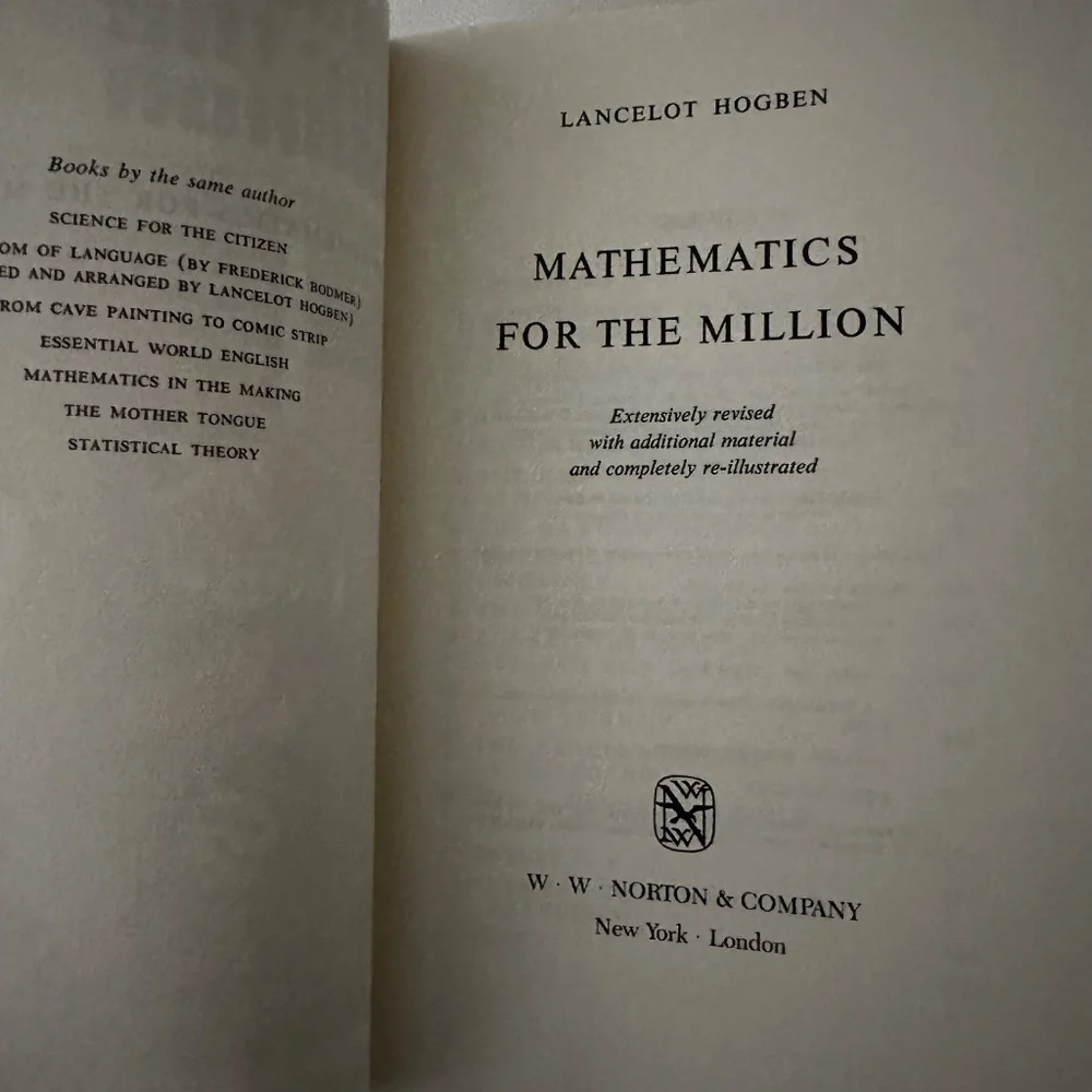 Mathematics for the Million: How to Master the Magic of Numbers Book - Picture 2 of 6